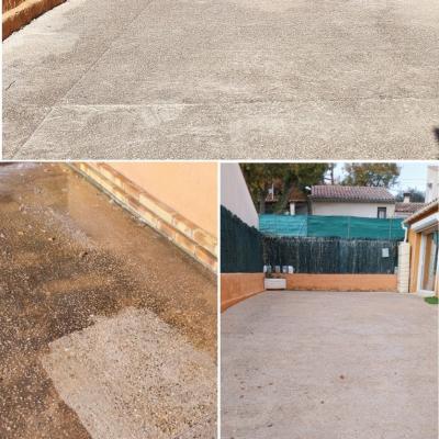 Nettoyage d une dalle béton 